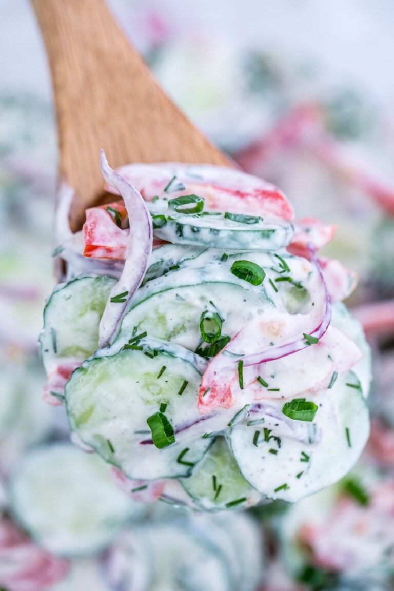 Creamy Cucumber Tomato Salad