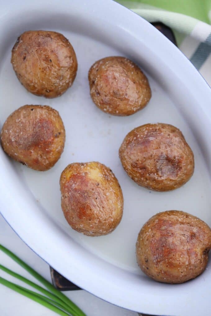 Crispy Instant Pot Baked Potatoes Recipe
