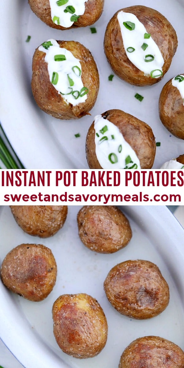 easy instant pot baked potatoes pin