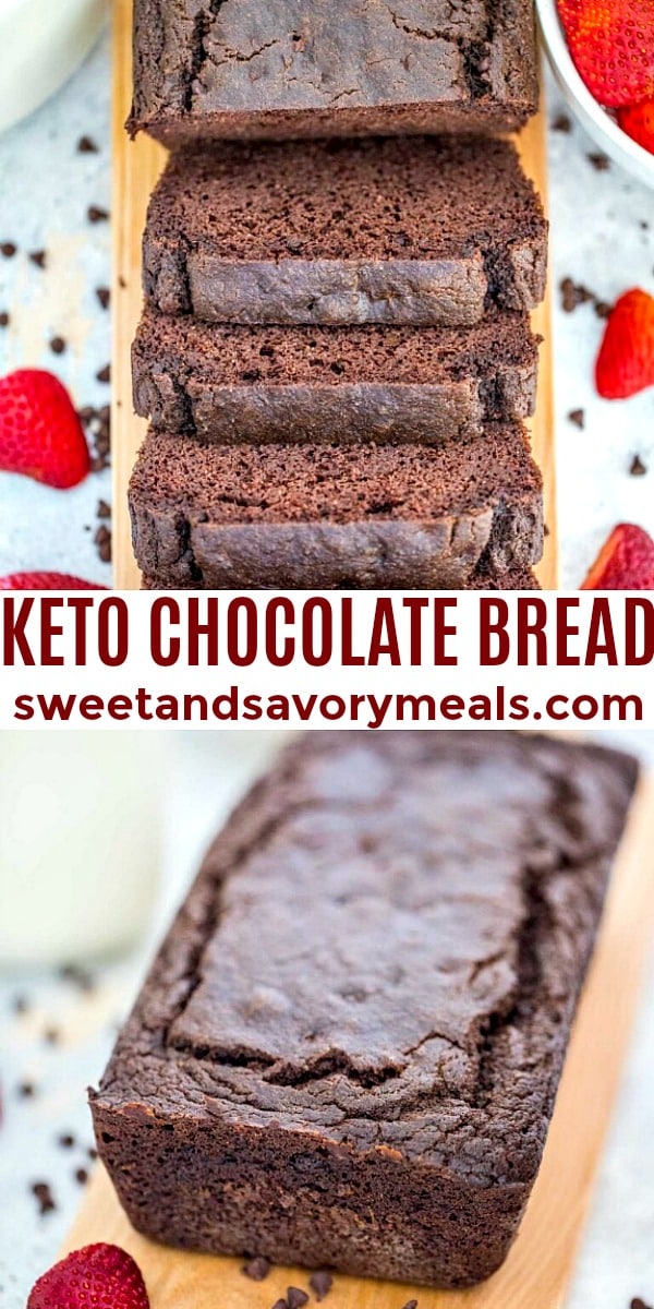 easy keto chocolate bread pin