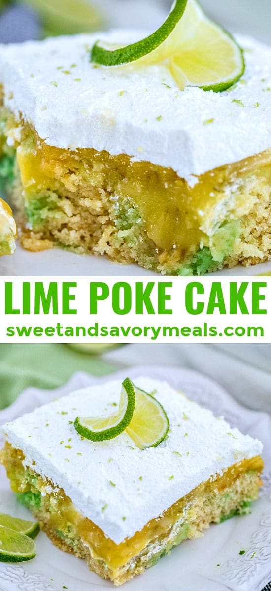 Picture of key lime pie cake.