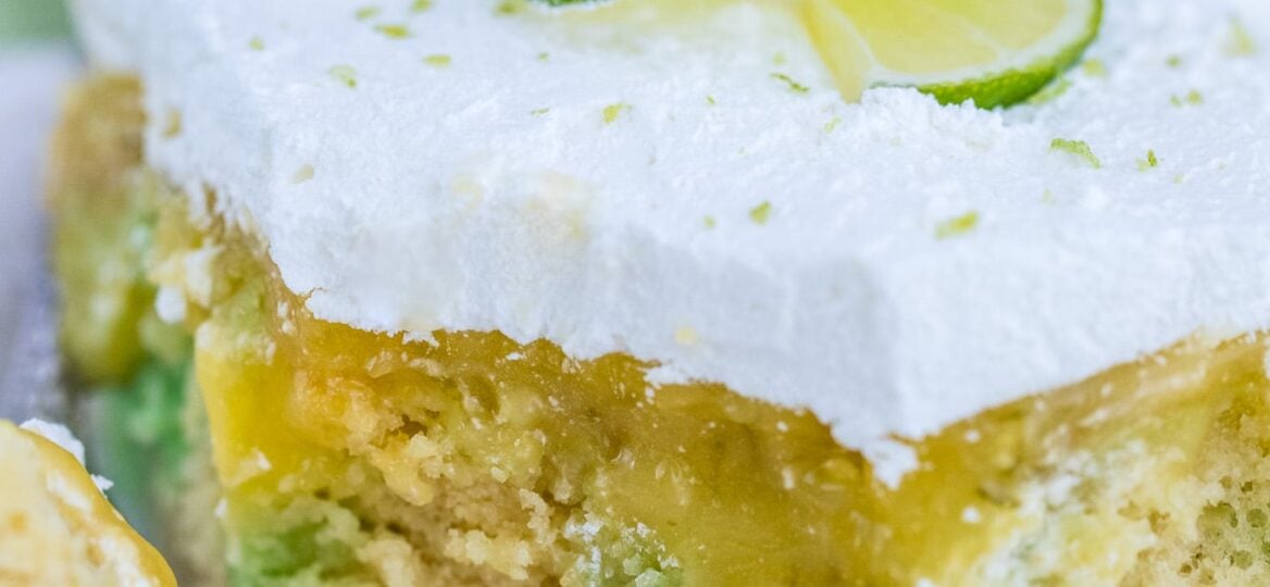 Key Lime Pie Poke Cake