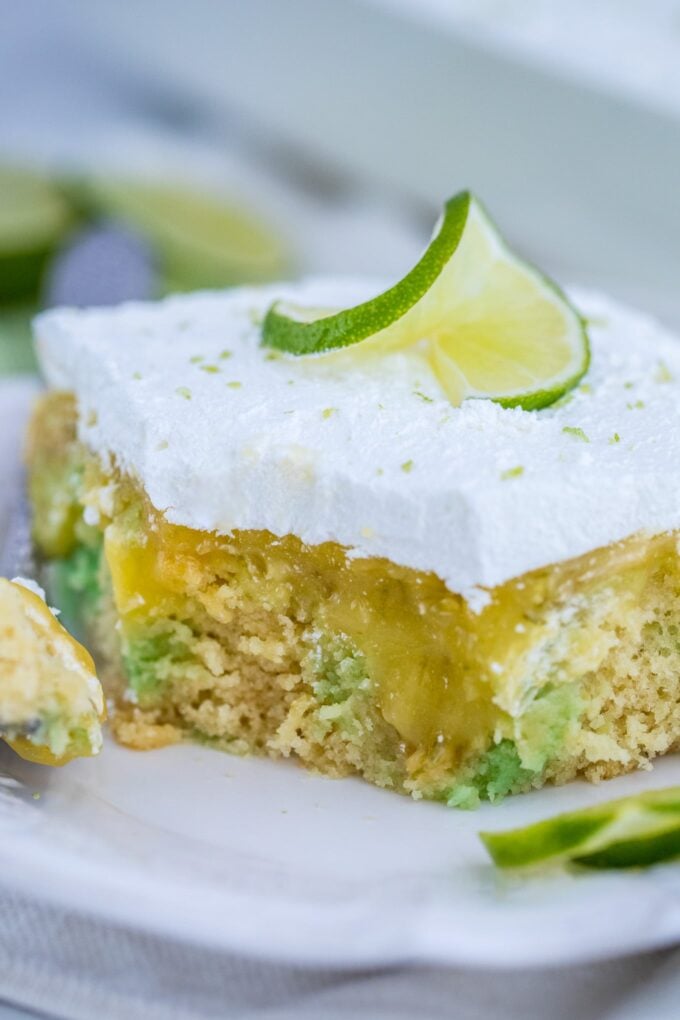 Image of key lime pie poke cake.
