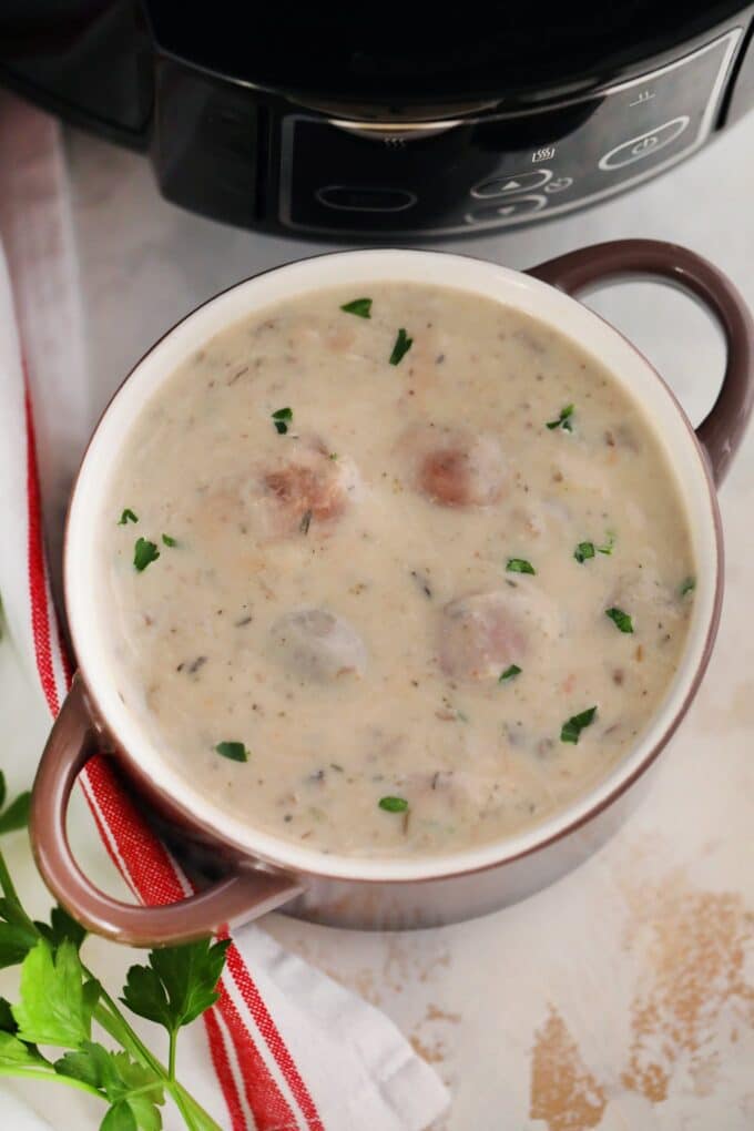 Slow Cooker Cream of Mushroom Soup