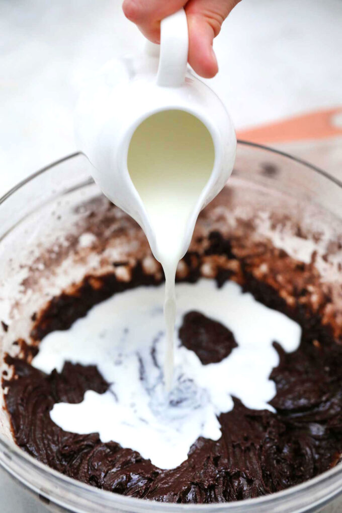 Photo of instant pot chocolate muffins batter.