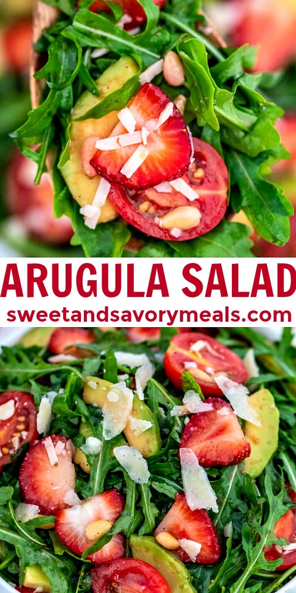 easy arugula salad pin