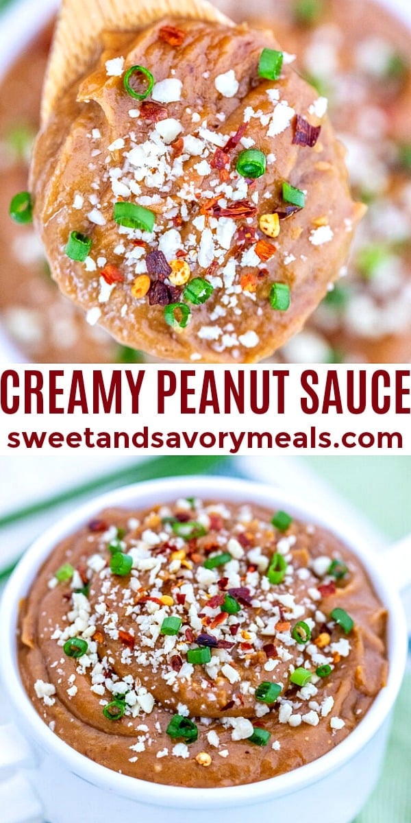 easy creamy peanut sauce pin
