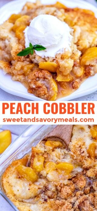 Easy Peach Cobbler From Scratch - S&SM