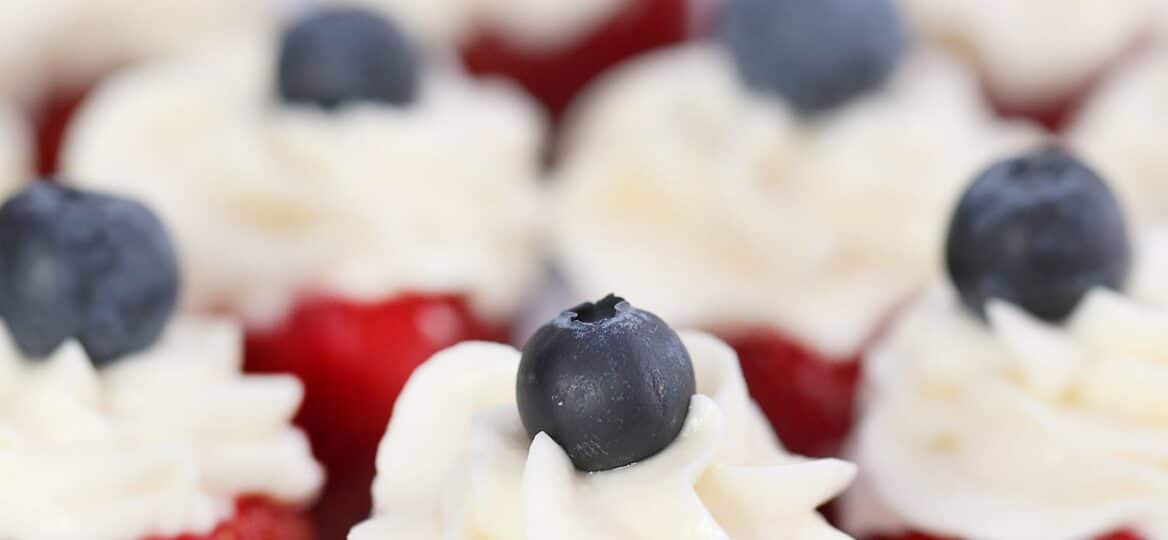 Patriotic Stuffed Strawberries