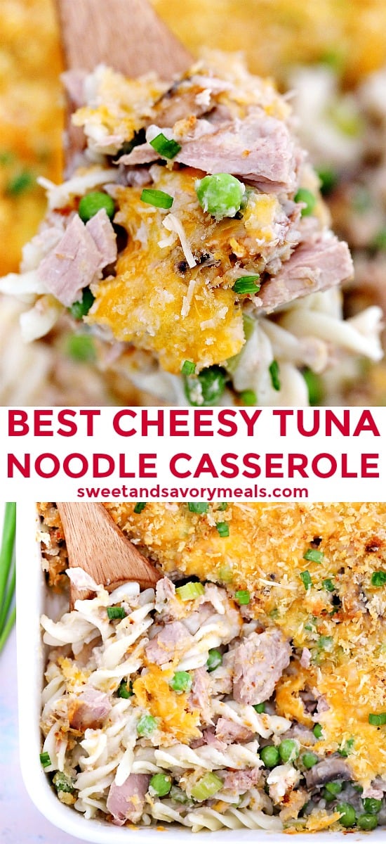 Tuna noodle casserole image for pinterest.