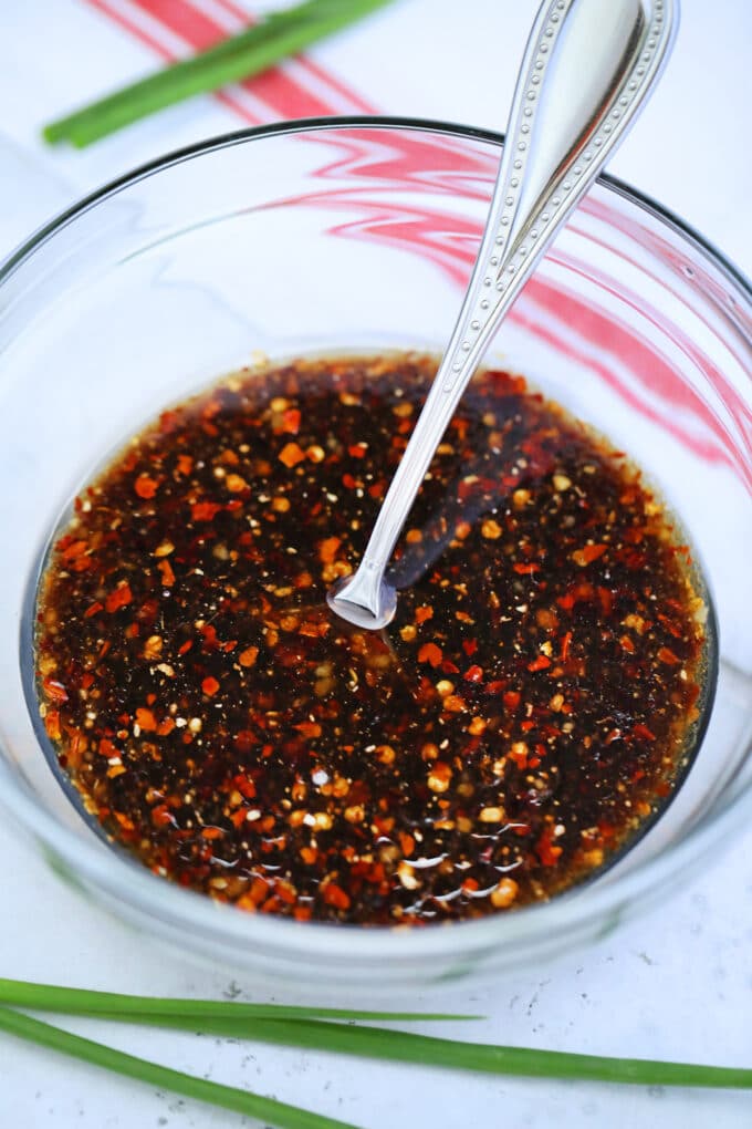 Asian steak marinade in a bowl