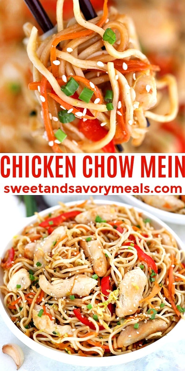 easy chicken chow mein pin