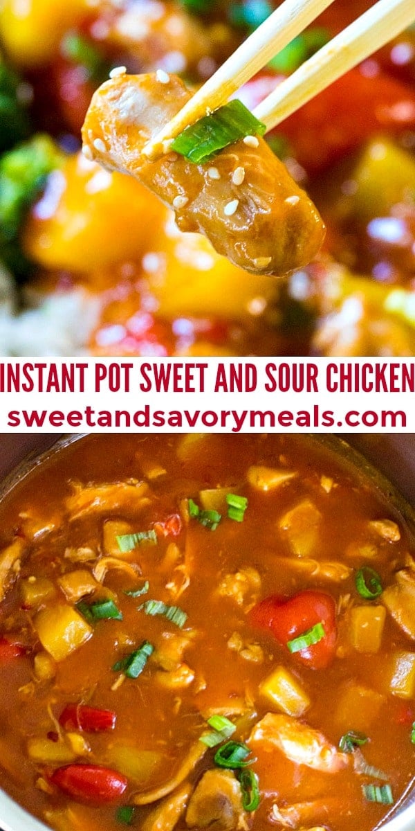 easy instant pot sweet and sour chicken pin