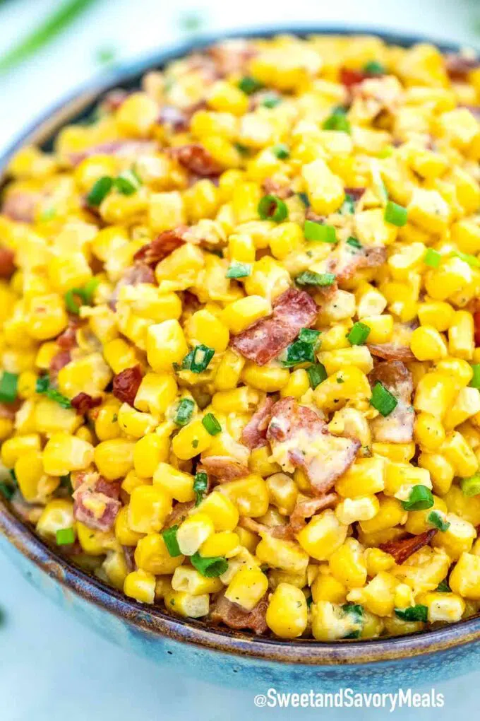 crack corn salad in a bowl
