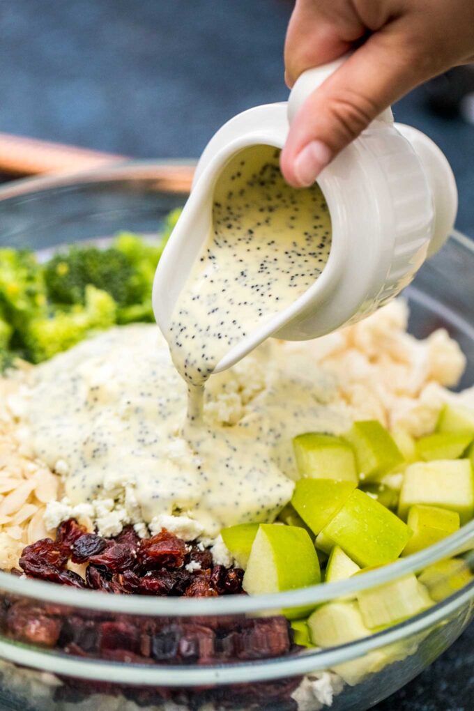 dressing broccoli and cauliflower salad recipe