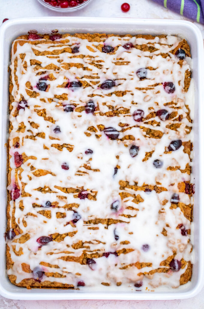 Cranberry Coffee Cake is the perfect fall dessert to partner with your favorite coffee! It is moist, sweet, and tart at the same time, and very easy to make! #coffeecake #cranberries #falldesserts #sweetandsavorymeals #thanksgiving