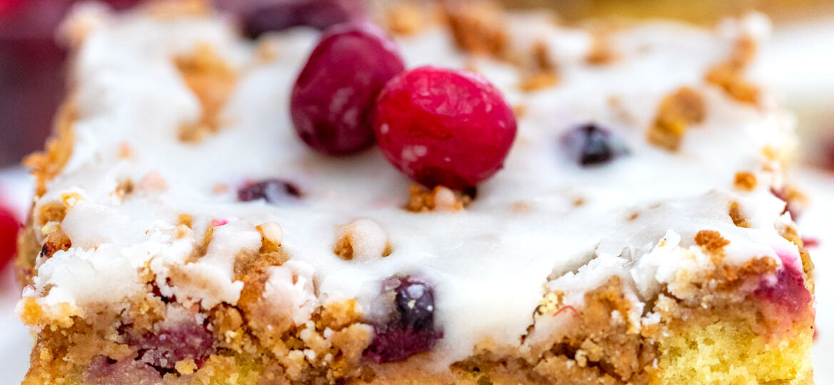 Cranberry Coffee Cake is the perfect fall dessert to partner with your favorite coffee! It is moist, sweet, and tart at the same time, and very easy to make! #coffeecake #cranberries #falldesserts #sweetandsavorymeals #thanksgiving