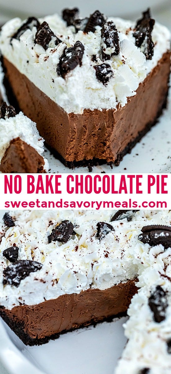 No-Bake Chocolate Pie image.