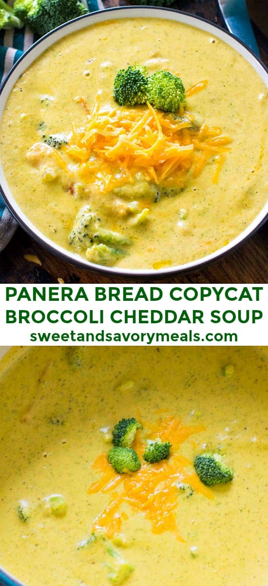 Panera Bread broccoli cheddar soup copycat.