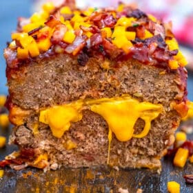 Photo of bacon cheeseburger meatloaf.