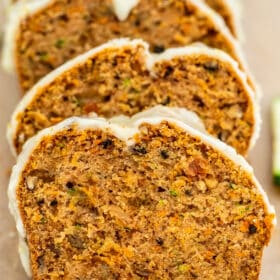 Carrot Zucchini Bread is moist, dense, and highly nutritious! If you are trying to introduce veggies to kids, then, serving this is a subtle way to do it! #zucchini #zucchinibread #bread #sweetandsavorymeals #carrotzucchinibread