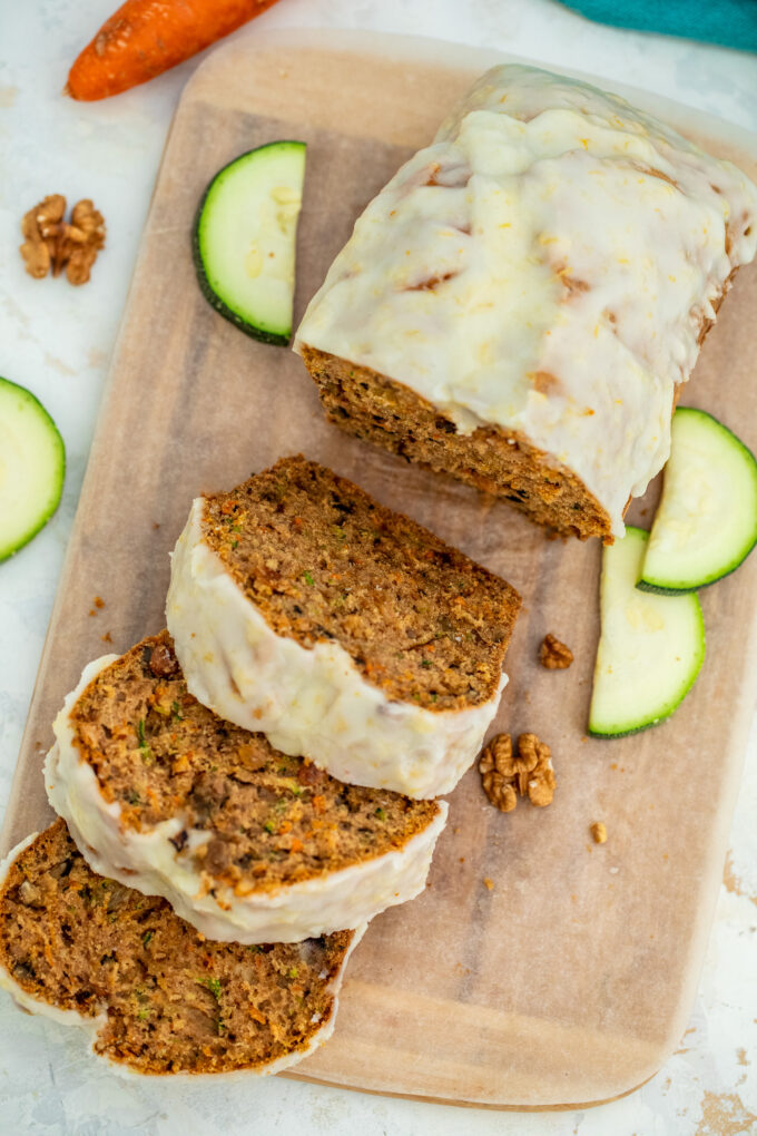 Zucchini and carrot bread recipe.