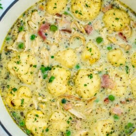 Crack Chicken and Dumplings is a twist to the classic version! #crackchicken #chickenanddumplings #sweetandsavorymeals #chickedfoodrecipes #bestdinners