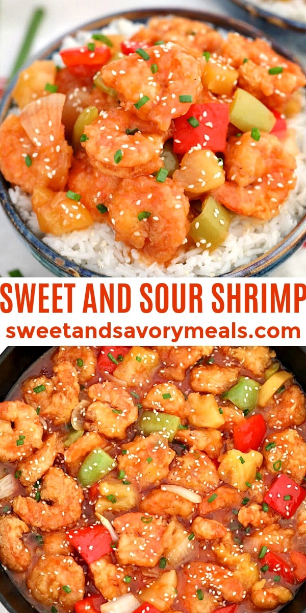 Easy Sweet and Sour Shrimp pin