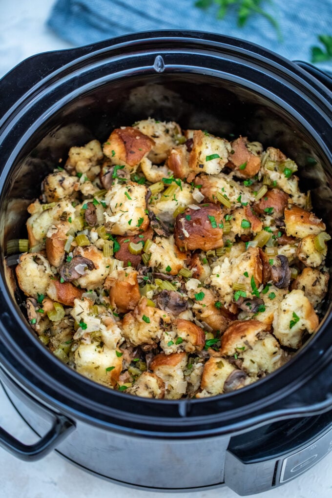 Crockpot Stuffing for Thanksgiving: Easy & Homemade [VIDEO] - Sweet and ...