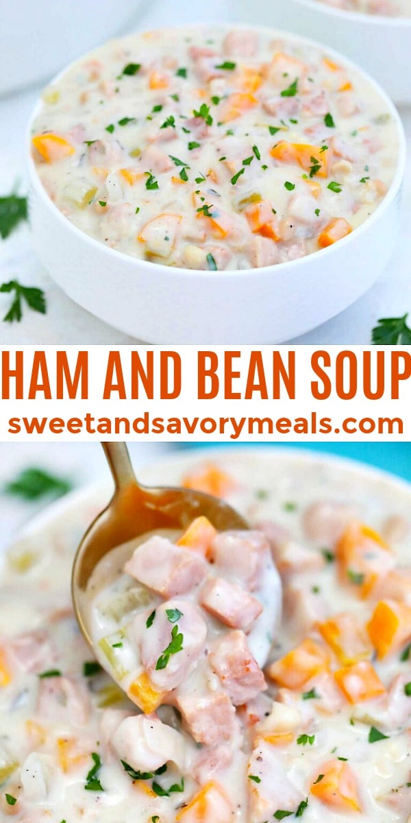 easy ham and bean soup for pinterest