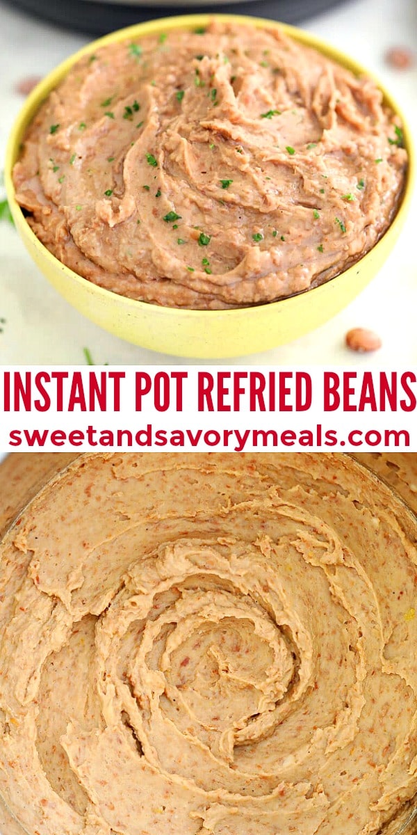 easy instant pot refried beans pin