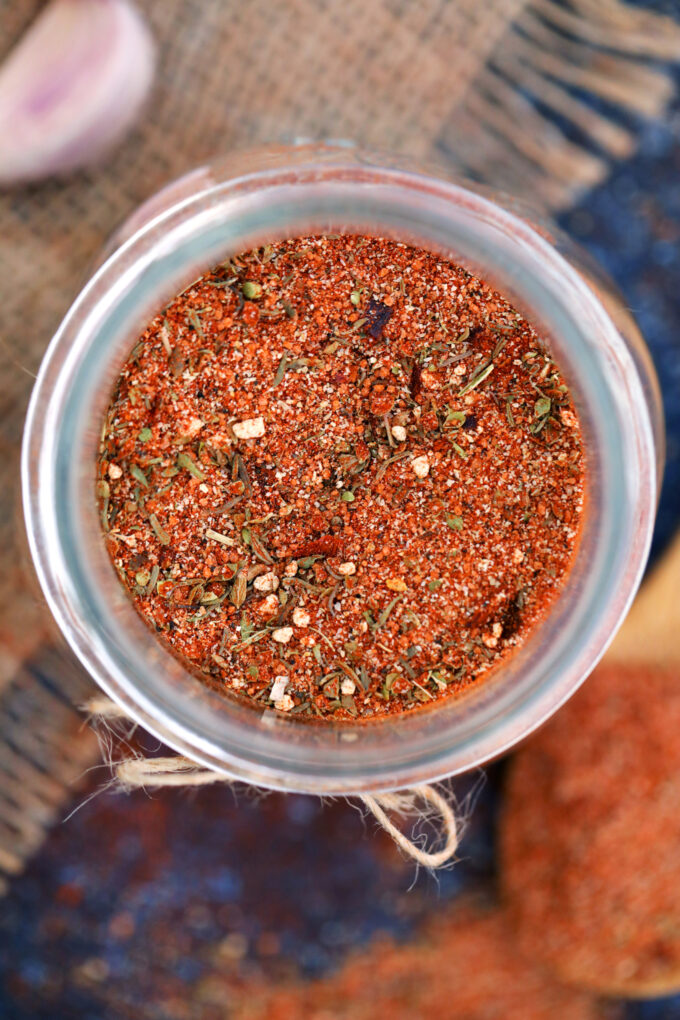 a jar of homemade Cajun Seasoning mix