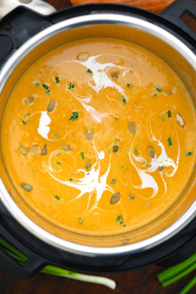 Instant Pot Roasted Butternut Squash Soup Sweet and Savory Meals