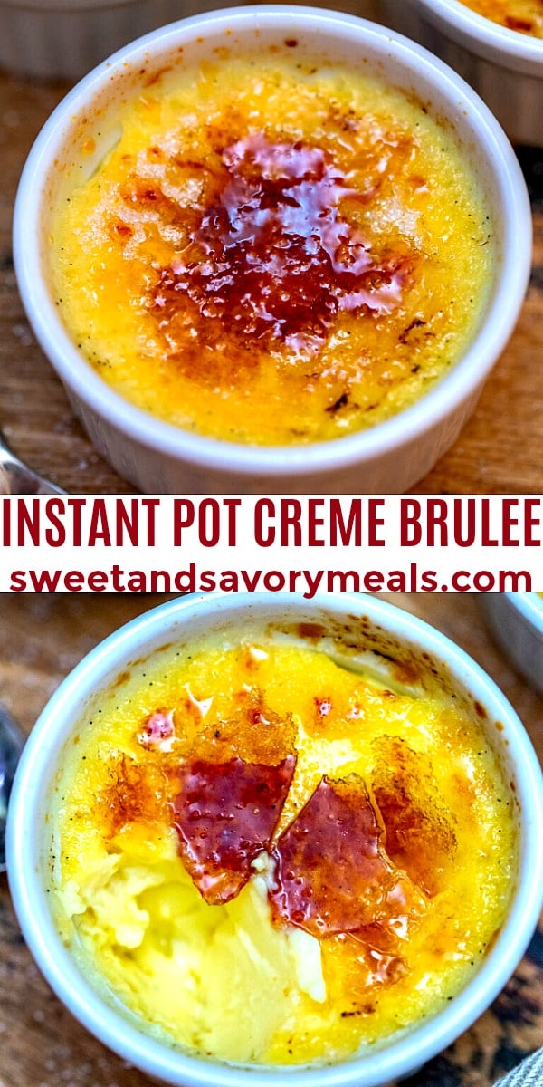 easy instant pot creme brulee pin