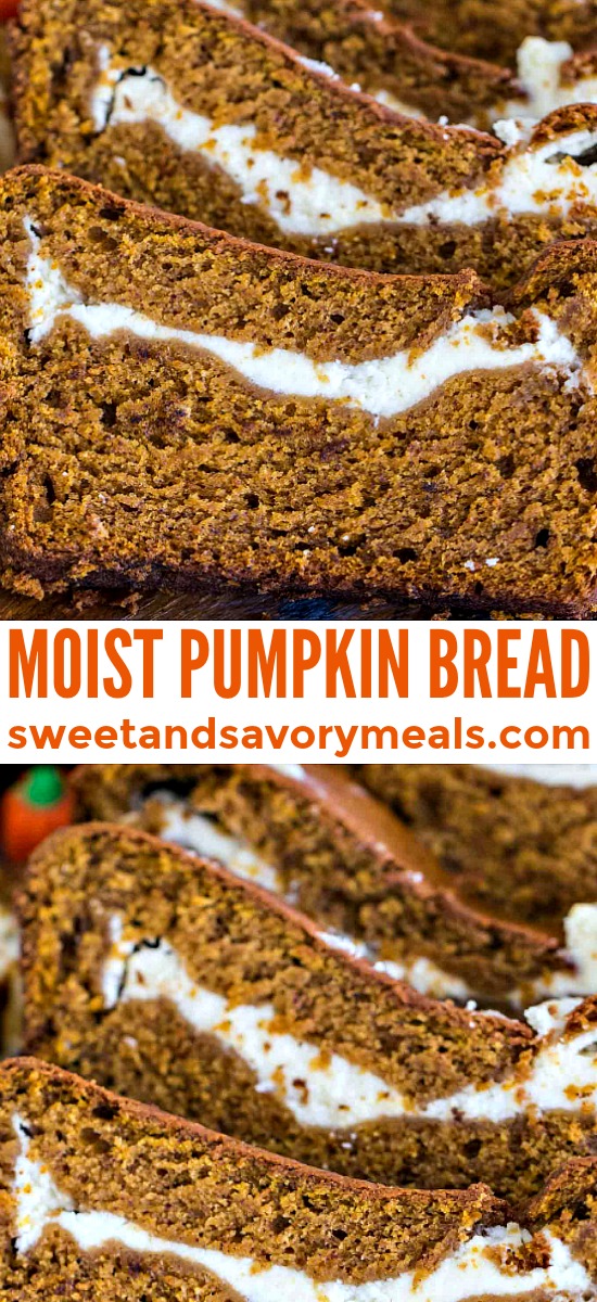 Homemade pumpkin cheese cream bread