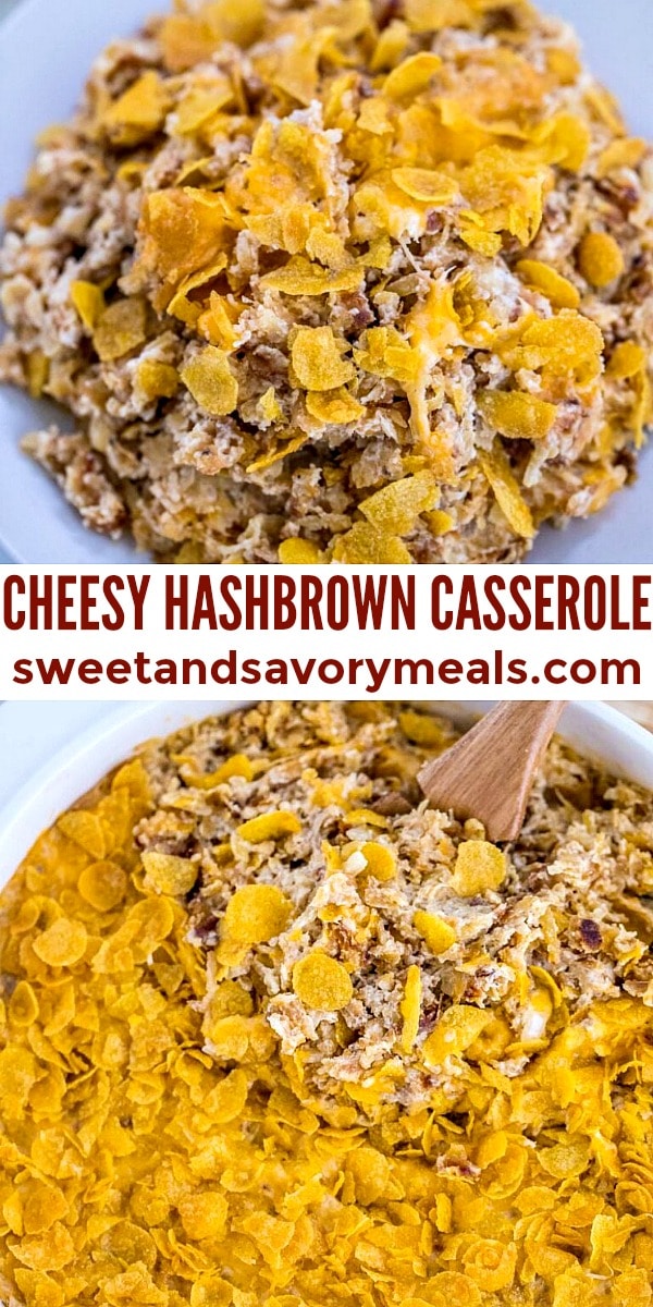 easy cheesy hashbrown casserole pin