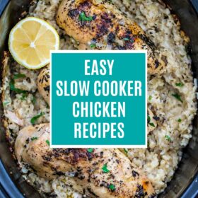Best Crockpot Chicken Recipes. #crockpotrecipes #slowcookerrecipes #chickenfoodrecipes #chickenrecipes #roundup #sweetandsavorymeals