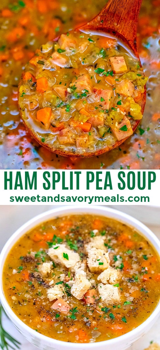 image of ham split peas soup for pinterest
