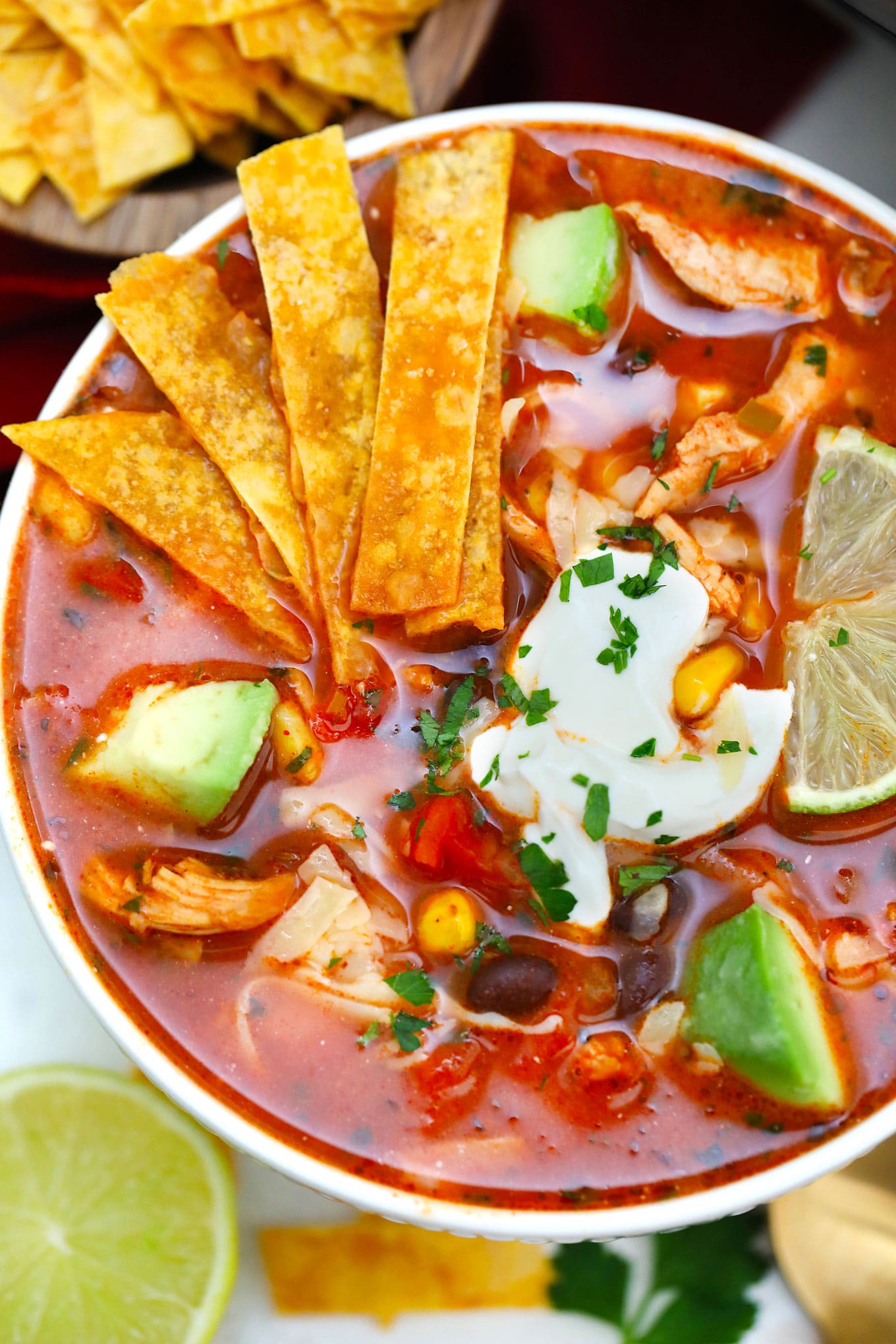 Instant Pot Chicken Tortilla Soup Sweet and Savory Meals