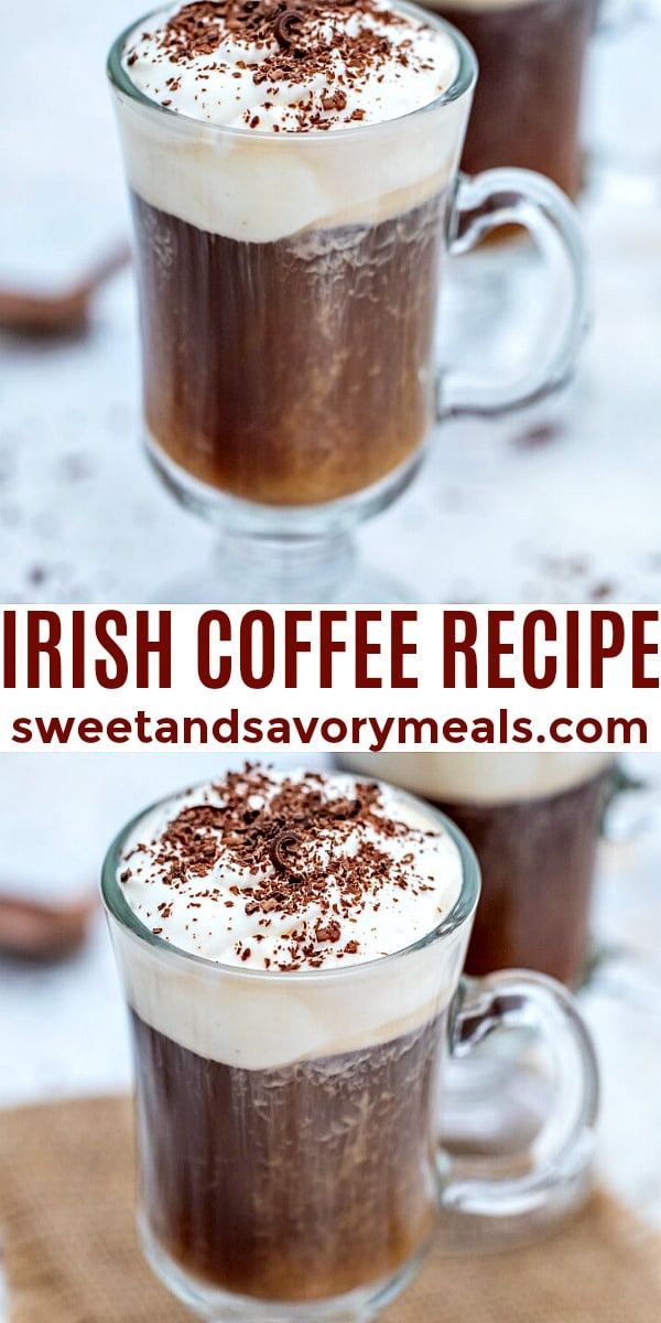 easy irish coffee recipe pin