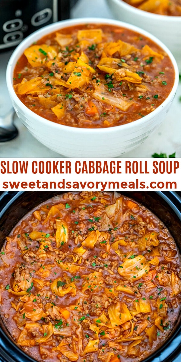 easy slow cooker cabbage roll soup pin