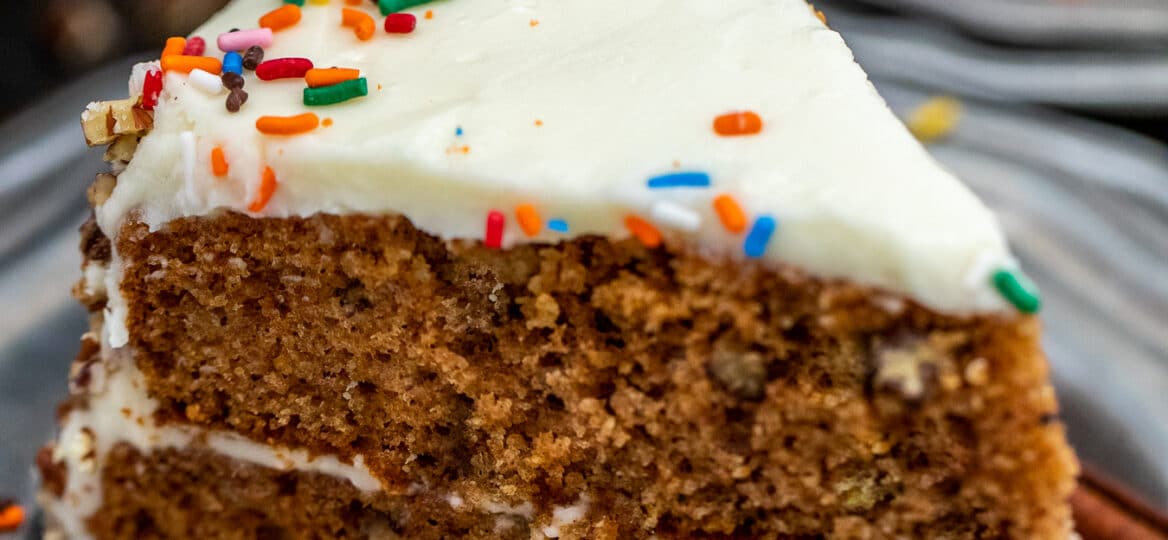 Spice Cake is not your ordinary sweet dessert! It is dense, moist, and full of autumn and winter flavors that both adults and kids will love. #cake #spicecake #cakerecipes #christmasrecipes #sweetandsavorymeals