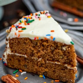 Spice Cake is not your ordinary sweet dessert! It is dense, moist, and full of autumn and winter flavors that both adults and kids will love. #cake #spicecake #cakerecipes #christmasrecipes #sweetandsavorymeals
