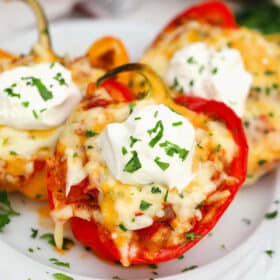 Image of Mexican stuffed peppers.