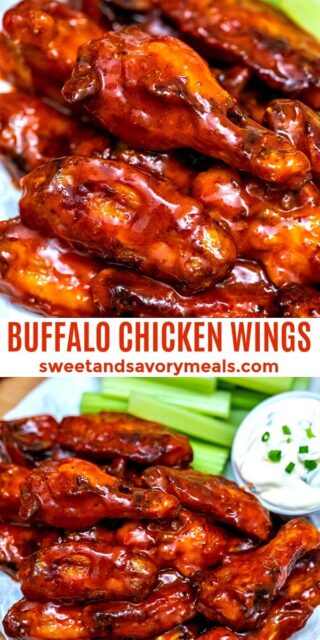 Baked Buffalo Wings Recipe [Video] - Sweet and Savory Meals