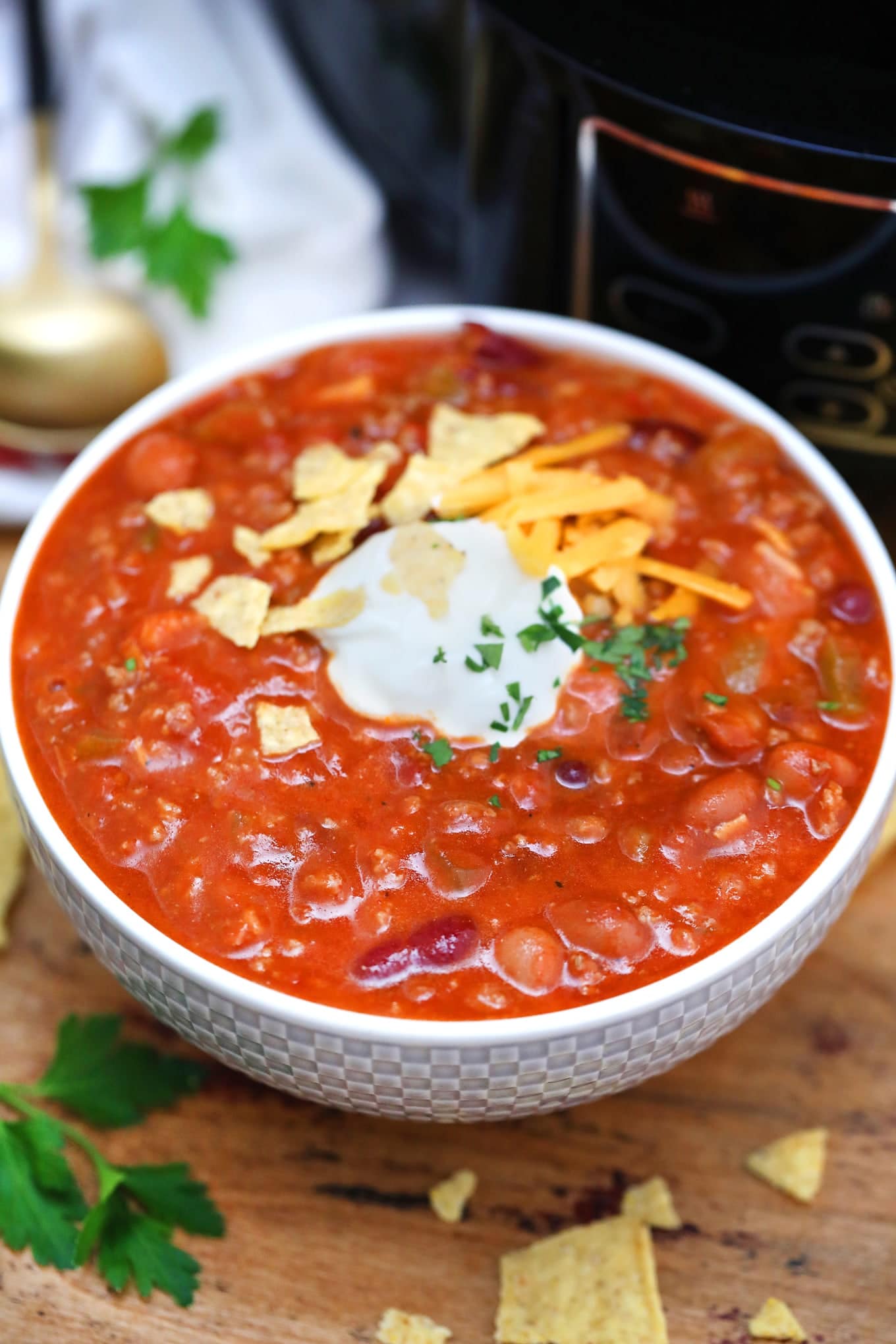 Slow Cooker Wendy S Chili Copycat Sweet And Savory Meals   Slow Cooker Wendys Chili 3 