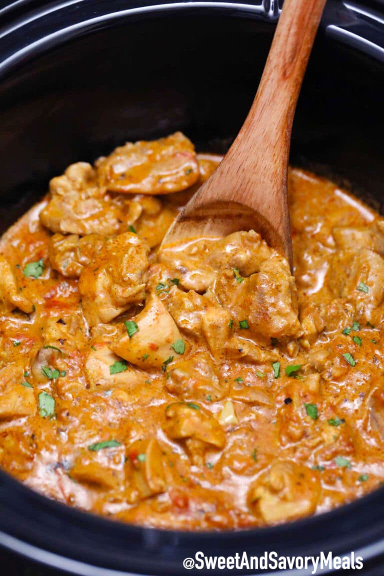 Image of slow cooker chicken tikka masala recipe.