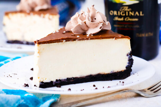 Homemade Bailey's cheesecake.