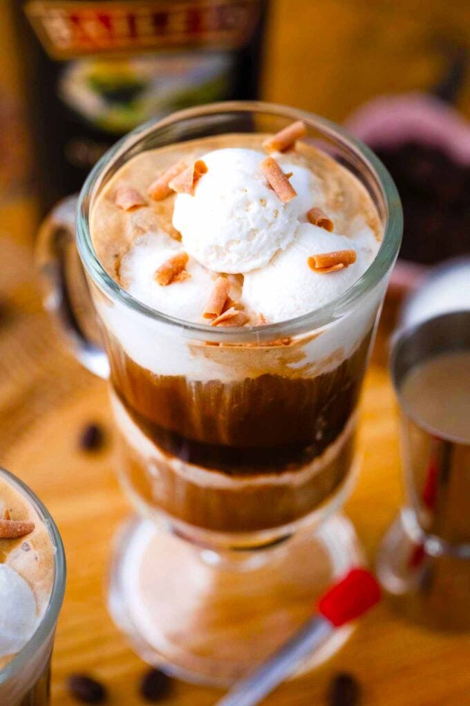 creamy Baileys affogato