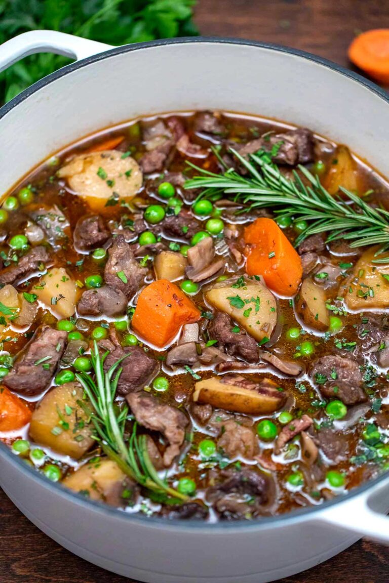 photo of lamb stew in dutch oven